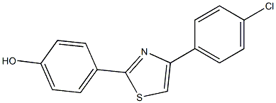 4-[4-(4-chlorophenyl)-1,3-thiazol-2-yl]benzenol Struktur