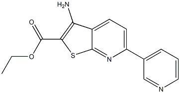 ethyl 3-amino-6-(3-pyridinyl)thieno[2,3-b]pyridine-2-carboxylate Struktur