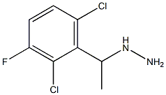 1-(1-(2,6-dichloro-3-fluorophenyl)ethyl)hydrazine Struktur