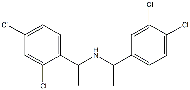 [1-(2,4-dichlorophenyl)ethyl][1-(3,4-dichlorophenyl)ethyl]amine Struktur