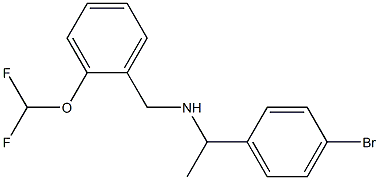 [1-(4-bromophenyl)ethyl]({[2-(difluoromethoxy)phenyl]methyl})amine Struktur