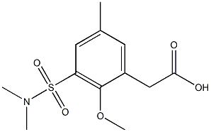 {3-[(dimethylamino)sulfonyl]-2-methoxy-5-methylphenyl}acetic acid Structure