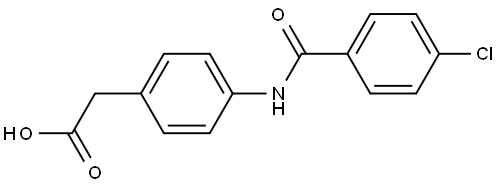 {4-[(4-chlorobenzoyl)amino]phenyl}acetic acid Struktur