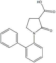 1-(1,1'-biphenyl-2-yl)-2-oxopyrrolidine-3-carboxylic acid Struktur