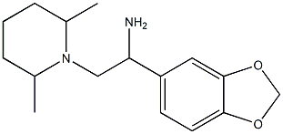 1-(1,3-benzodioxol-5-yl)-2-(2,6-dimethylpiperidin-1-yl)ethanamine Struktur