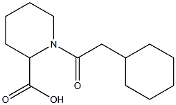 1-(2-cyclohexylacetyl)piperidine-2-carboxylic acid Struktur