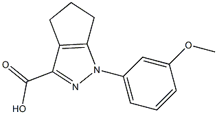1-(3-methoxyphenyl)-1H,4H,5H,6H-cyclopenta[c]pyrazole-3-carboxylic acid Struktur