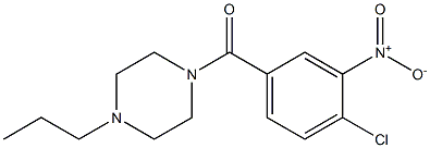 1-[(4-chloro-3-nitrophenyl)carbonyl]-4-propylpiperazine Struktur