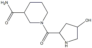 1-[(4-hydroxypyrrolidin-2-yl)carbonyl]piperidine-3-carboxamide Struktur