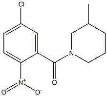 1-[(5-chloro-2-nitrophenyl)carbonyl]-3-methylpiperidine Struktur