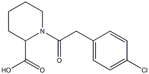 1-[2-(4-chlorophenyl)acetyl]piperidine-2-carboxylic acid Struktur