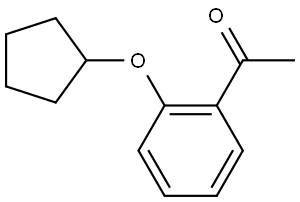 1-[2-(cyclopentyloxy)phenyl]ethanone Struktur