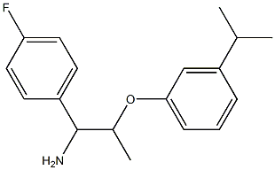 1-{[1-amino-1-(4-fluorophenyl)propan-2-yl]oxy}-3-(propan-2-yl)benzene Struktur