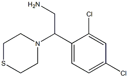 2-(2,4-dichlorophenyl)-2-(thiomorpholin-4-yl)ethan-1-amine Struktur