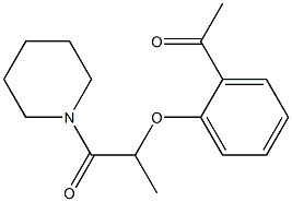 2-(2-acetylphenoxy)-1-(piperidin-1-yl)propan-1-one Struktur