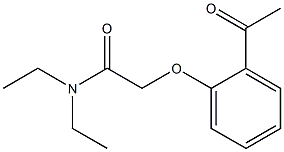 2-(2-acetylphenoxy)-N,N-diethylacetamide Struktur