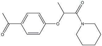 2-(4-acetylphenoxy)-1-(piperidin-1-yl)propan-1-one Struktur