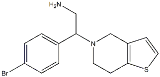 2-(4-bromophenyl)-2-(6,7-dihydrothieno[3,2-c]pyridin-5(4H)-yl)ethanamine Struktur
