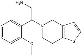 2-(6,7-dihydrothieno[3,2-c]pyridin-5(4H)-yl)-2-(2-methoxyphenyl)ethanamine Struktur