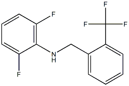 2,6-difluoro-N-{[2-(trifluoromethyl)phenyl]methyl}aniline Struktur