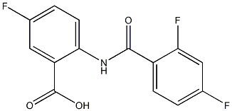 2-[(2,4-difluorobenzoyl)amino]-5-fluorobenzoic acid Struktur
