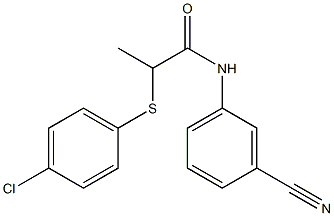 2-[(4-chlorophenyl)sulfanyl]-N-(3-cyanophenyl)propanamide Structure