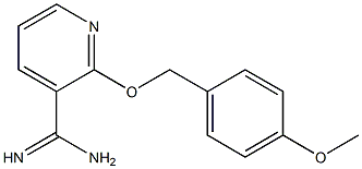 2-[(4-methoxyphenyl)methoxy]pyridine-3-carboximidamide Struktur