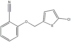 2-[(5-chlorothiophen-2-yl)methoxy]benzonitrile Struktur