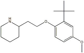 2-[2-(2-tert-butyl-4-methoxyphenoxy)ethyl]piperidine Struktur