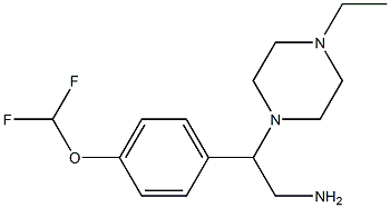 2-[4-(difluoromethoxy)phenyl]-2-(4-ethylpiperazin-1-yl)ethanamine Struktur