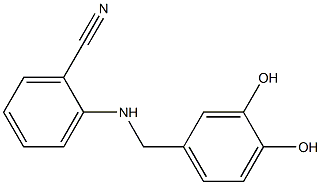 2-{[(3,4-dihydroxyphenyl)methyl]amino}benzonitrile Struktur