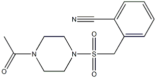 2-{[(4-acetylpiperazine-1-)sulfonyl]methyl}benzonitrile Struktur