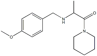 2-{[(4-methoxyphenyl)methyl]amino}-1-(piperidin-1-yl)propan-1-one Struktur