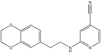 2-{[2-(2,3-dihydro-1,4-benzodioxin-6-yl)ethyl]amino}isonicotinonitrile Struktur