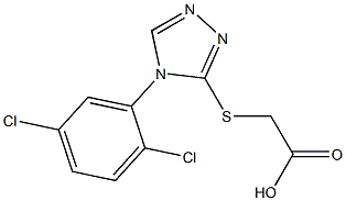 2-{[4-(2,5-dichlorophenyl)-4H-1,2,4-triazol-3-yl]sulfanyl}acetic acid Struktur