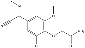 2-{2-chloro-4-[cyano(methylamino)methyl]-6-methoxyphenoxy}acetamide Struktur