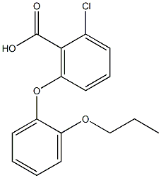 2-chloro-6-(2-propoxyphenoxy)benzoic acid Struktur