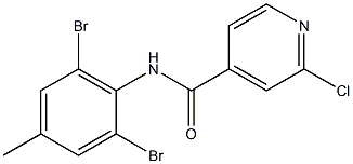 2-chloro-N-(2,6-dibromo-4-methylphenyl)pyridine-4-carboxamide Struktur