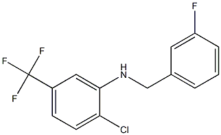 2-chloro-N-[(3-fluorophenyl)methyl]-5-(trifluoromethyl)aniline Struktur