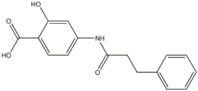 2-hydroxy-4-[(3-phenylpropanoyl)amino]benzoic acid Struktur