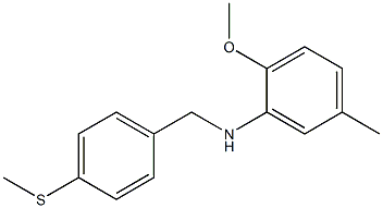 2-methoxy-5-methyl-N-{[4-(methylsulfanyl)phenyl]methyl}aniline Struktur