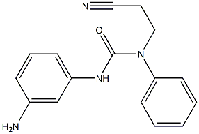 3-(3-aminophenyl)-1-(2-cyanoethyl)-1-phenylurea Struktur