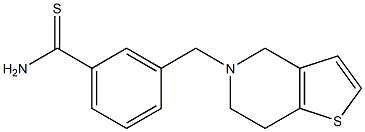 3-(6,7-dihydrothieno[3,2-c]pyridin-5(4H)-ylmethyl)benzenecarbothioamide Struktur