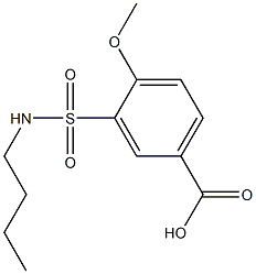 3-(butylsulfamoyl)-4-methoxybenzoic acid Struktur