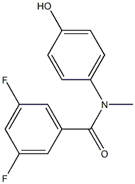 3,5-difluoro-N-(4-hydroxyphenyl)-N-methylbenzamide Struktur