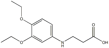 3-[(3,4-diethoxyphenyl)amino]propanoic acid Struktur