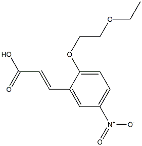 3-[2-(2-ethoxyethoxy)-5-nitrophenyl]prop-2-enoic acid Struktur