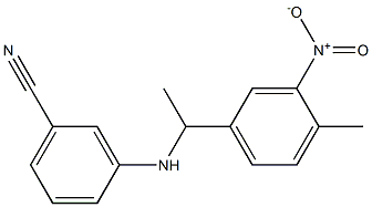 3-{[1-(4-methyl-3-nitrophenyl)ethyl]amino}benzonitrile Structure