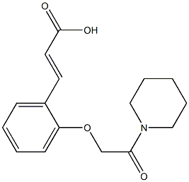 3-{2-[2-oxo-2-(piperidin-1-yl)ethoxy]phenyl}prop-2-enoic acid Struktur