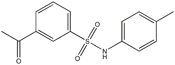 3-acetyl-N-(4-methylphenyl)benzene-1-sulfonamide Structure